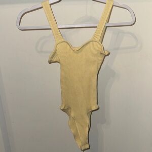 Sunny Yellow Ribbed Bodysuit